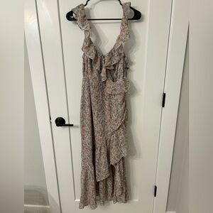 ASTR Floral Ruffle Maxi Dress